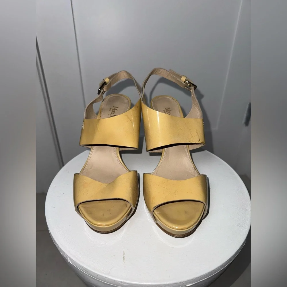 Max Mara Tan Patent Heels/ 7.5 - Picture 3 of 6